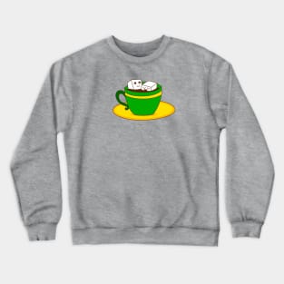A cup of coffee with a couple of sugar cubes melting! Crewneck Sweatshirt